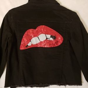 Women Black denim jacket